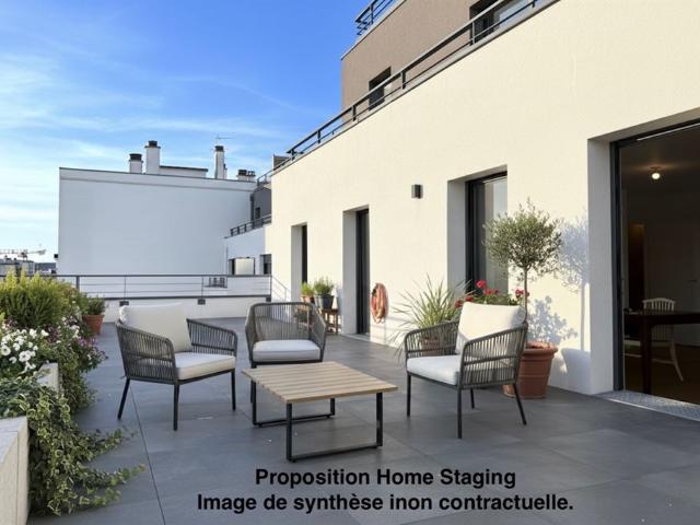 VANVES 92170 HOTEL DE VILLE APPARTEMENT 85 M² 2 CHAMBRES TERRASSE 52 M² PARKING