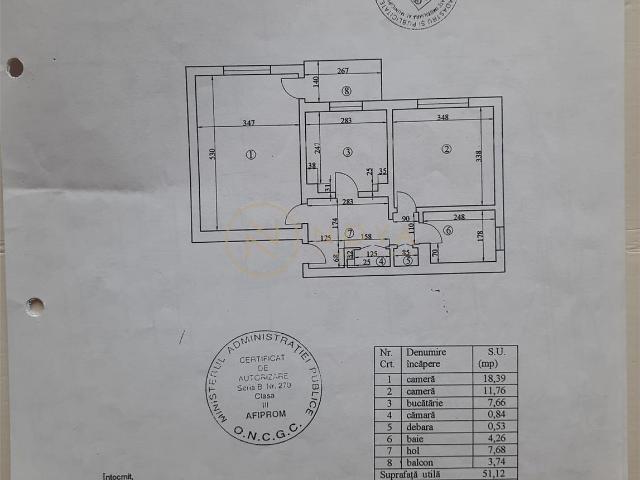 Vanzare apartament de 2 camere Aviatiei etaj 1