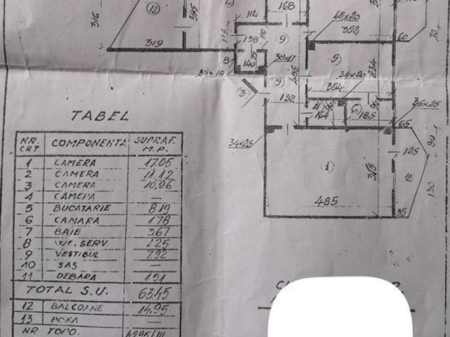 Vând apartament 3camere UM