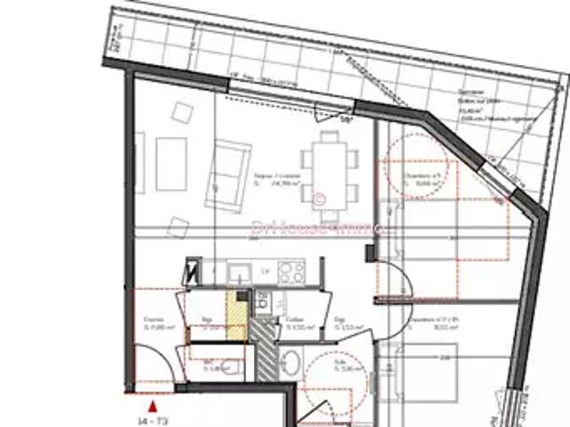 Vannes 56000 Achat / Vente appartement 3 pièces t3 terrasse