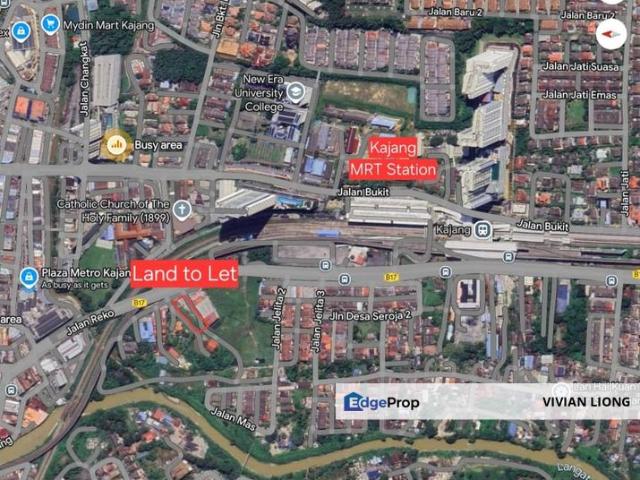 Vacant Land for Rent, near MRT Station Kajang 22785 sqft Commercial Zoning