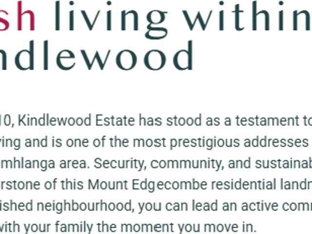 Vacant Land / Plot in Kindlewood Estate For Sale