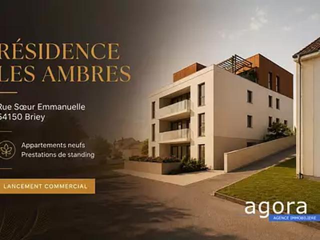 Val de Briey 54150 Achat / Vente appartement 2 pièces t2 terrasse