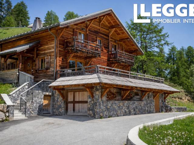 Valberg – Chalet d’exception face aux pistes, 5 chambres, terrasse plein sud et espace bien être