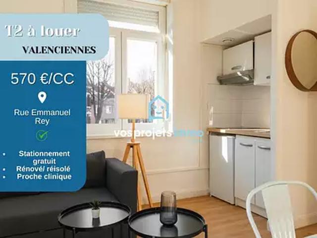 Valenciennes 59300 Location appartement 2 pièces t2