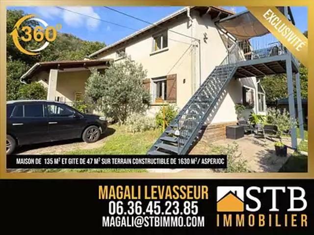 Vallées d’Antraigues Asperjoc 07530 Achat / Vente maison 7 pièces t7