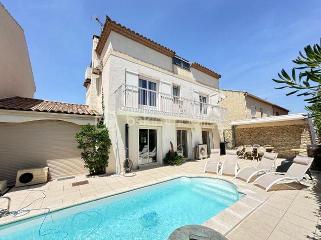 Valras Plage – Superbe maison T6 de 190 m² avec piscine chauffée et garage sur terrain de 278 m2