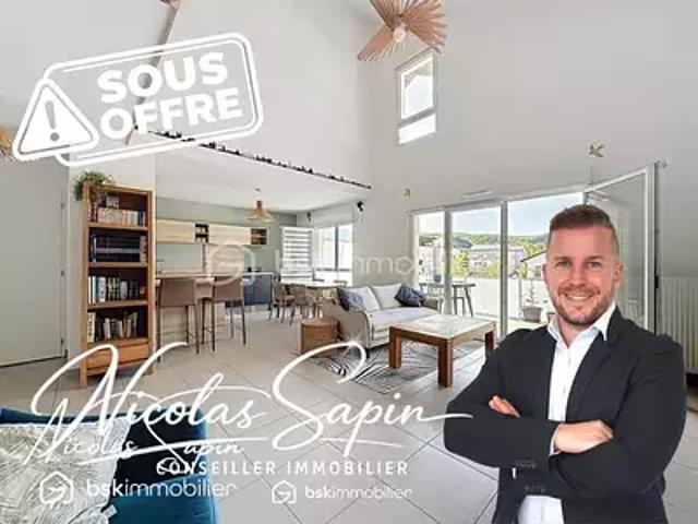 Varces Allières et Risset 38760 Achat / Vente appartement 4 pièces t4 au dernier étage balcon