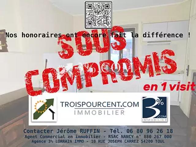 Vaucouleurs 55140 Achat / Vente maison 3 pièces t3