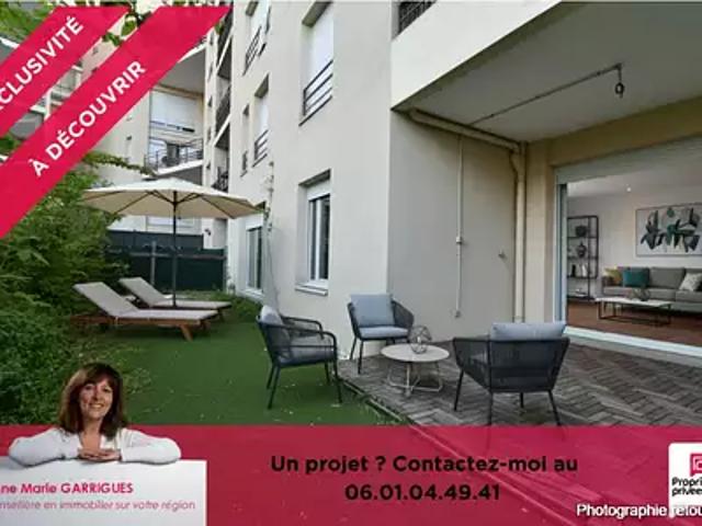 Vaulx en Velin 69120 Achat / Vente appartement 3 pièces t3 jardin terrasse