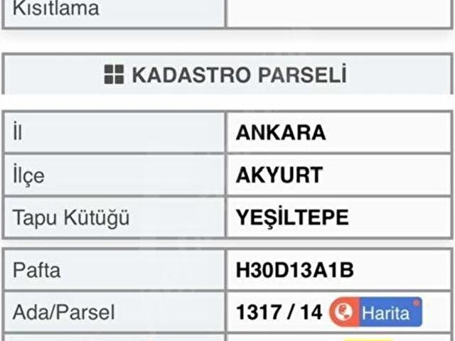 VAV GAYRİMENKUL'DEN YEŞİLTEPE BAĞLARDA VİLLA ARSA SI