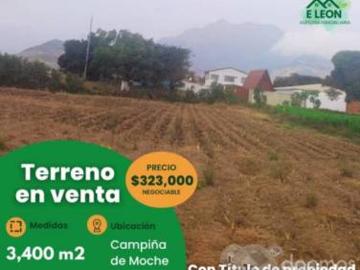VENTA DE TERRENO MOCHE!
