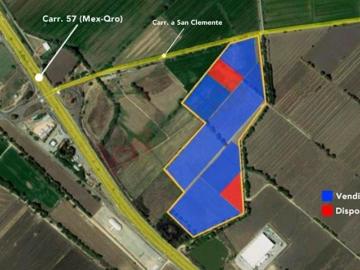 Venta de terreno Industrial de 7,177 m², dentro de parque industrial sobre la Carr. 57 CDMX Qro en