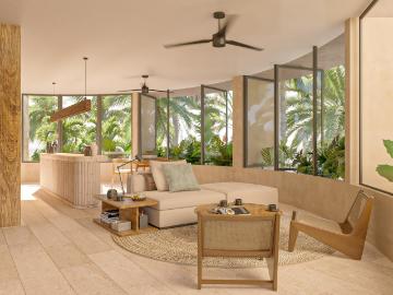 Venta de departamento de 3 recamaras Pent House en la playa en Chicxulub, Yucatan Costera Condos T1 PH