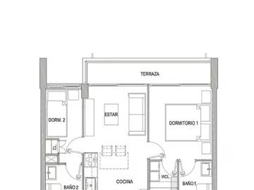 Venta de hermoso departamento comuna ñuñoa | 2 dormitorios por 5057. 00 en Ñuñoa