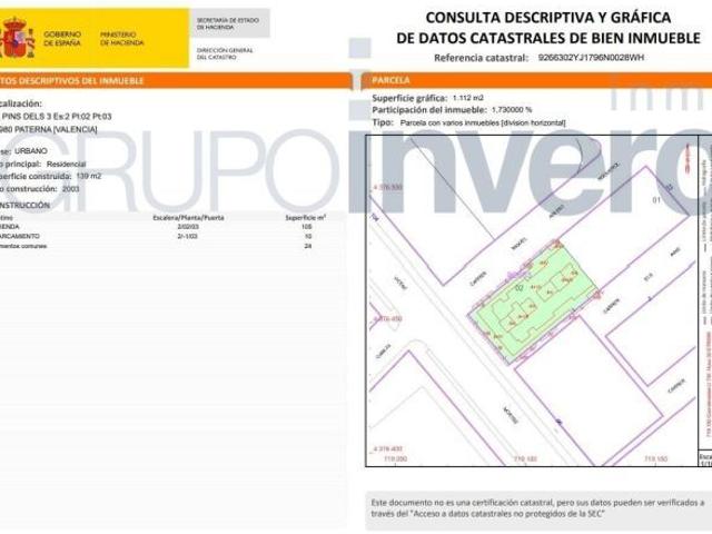 VENTA DE PISO EN PATERNA VALENCIA