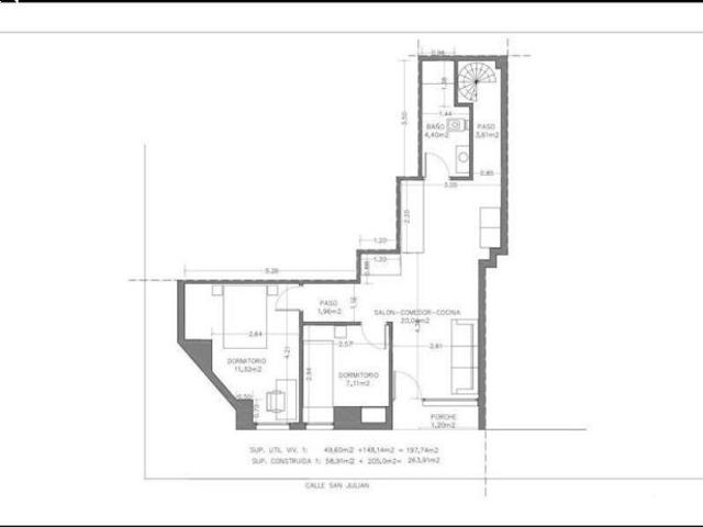Venta de piso en Torrevieja, de 60m2 con 2 dormitorios y 1 baño