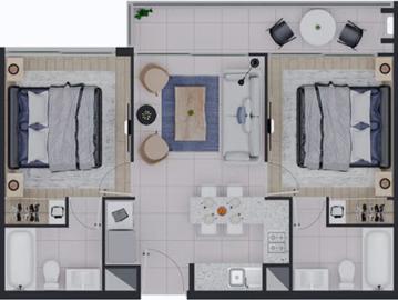 Venta de promesa de compra venta departamento en iquique | 2 Dormitorios por 4761.00 en Iquique