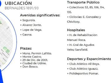 Venta Departamento 2 dormitorios, 59m2, Bernaldes 1800, Monte Castro | Inmuebles Clarín