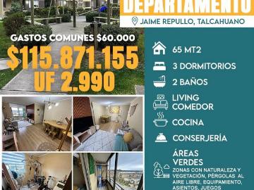 Venta Departamento Talcahuano jaime repullo 2803, cerca universidad andres bello