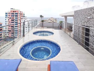VENTA HERMOSO DEPARTAMENTO VISTA A MAR BRAVO EN CONDOMINIO A 3 CALLES DE MALECON DE SALINAS