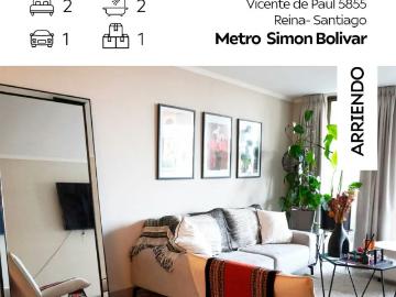 Venta Impecable 2 habitaciones 2 baños estacionamiento y bodega La Reina | 2 Dormitorios por 7400.00 en Santiago