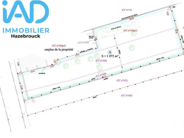 Vente Terrain à bâtir 1 072 m²