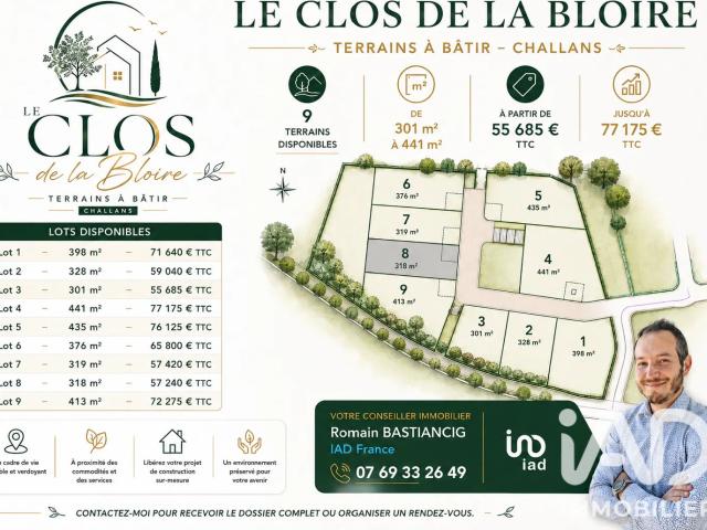 Vente Terrain à bâtir 318 m²