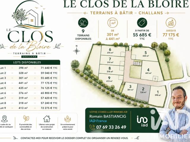 Vente Terrain à bâtir 328 m²