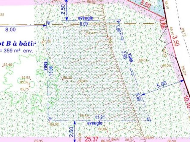 Vente Terrain à bâtir 364 m²