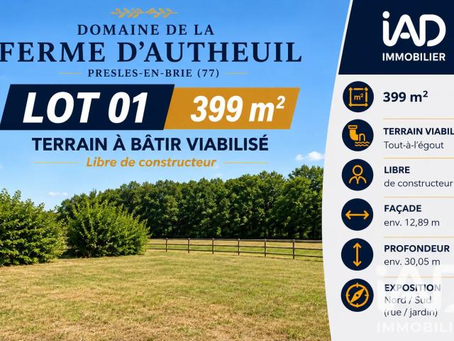 Vente Terrain à bâtir 399 m²