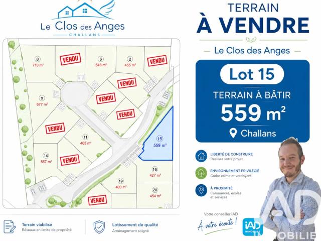 Vente Terrain à bâtir 559 m²