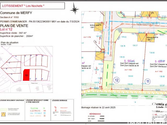 Vente Terrain à bâtir 606 m²