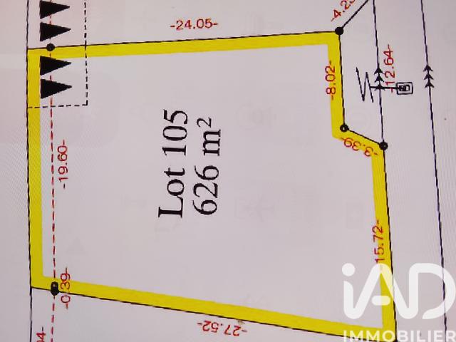 Vente Terrain à bâtir 626 m²