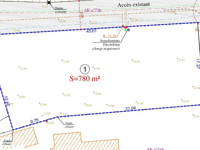 Vente Terrain à bâtir 780 m²