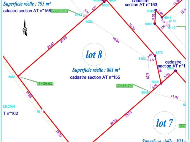 Vente Terrain à bâtir 801 m²