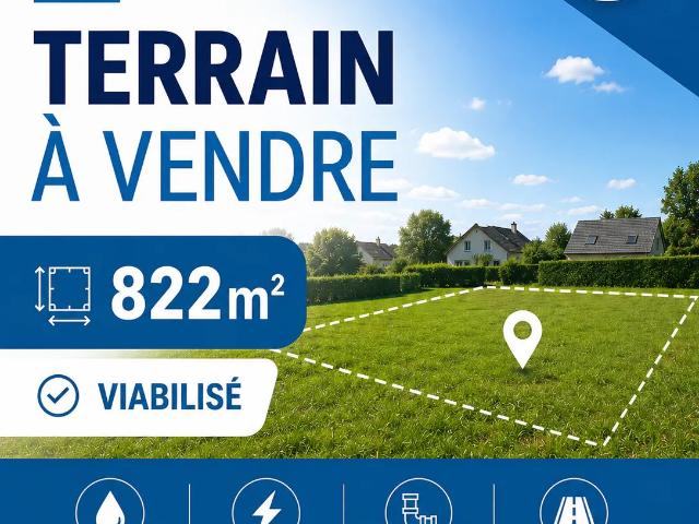 Vente Terrain à bâtir 822 m²