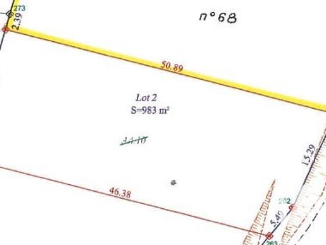 Vente Terrain à bâtir 984 m²