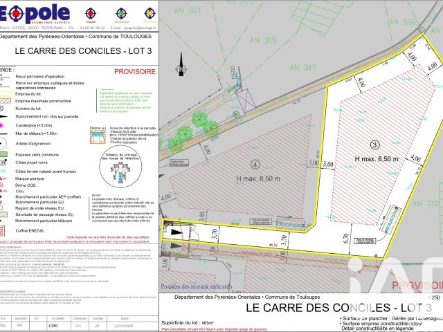 Vente Terrain à bâtir 985 m²