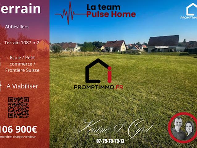 Vente Terrain constructible 1087 m2 Abbévillers