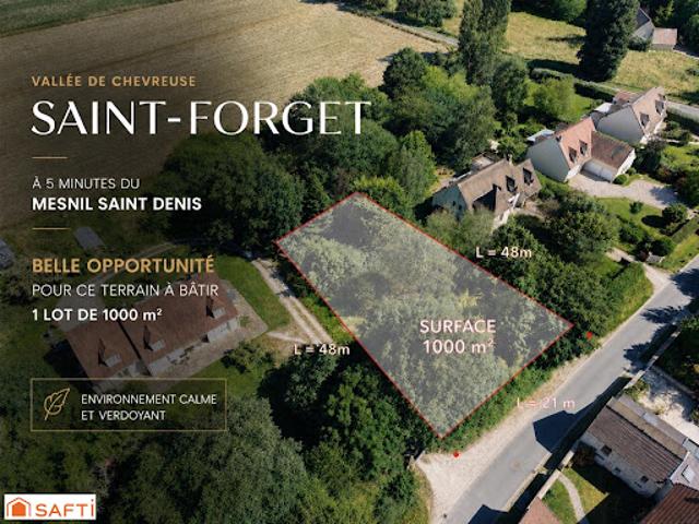 Vente Terrain constructible 1000 m2 Saint Forget