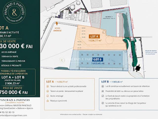 Vente Terrain constructible 1037 m2 Sarrola Carcopino