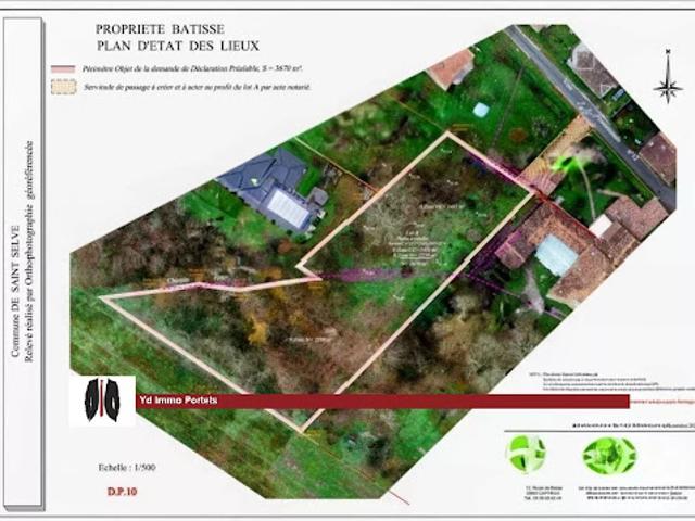 Vente Terrain constructible 3670 m2 Saint Selve