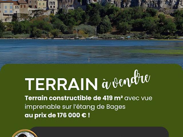 Vente Terrain constructible 419 m2 Narbonne