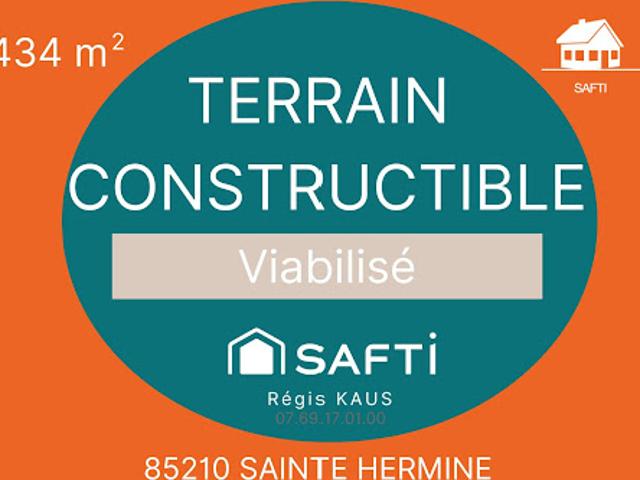 Vente Terrain constructible 434 m2 Sainte Hermine