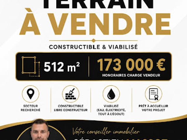 Vente Terrain constructible 512 m2 Fos sur Mer