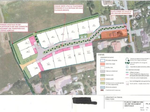 Vente Terrain constructible 554 m2 Pons