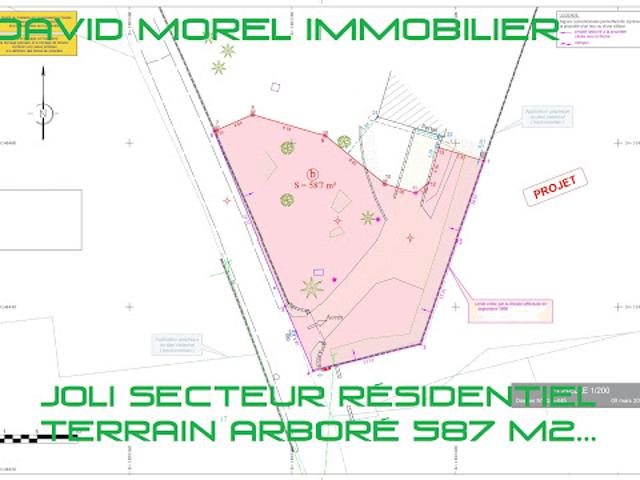 Vente Terrain constructible 587 m2 La Fouillouse