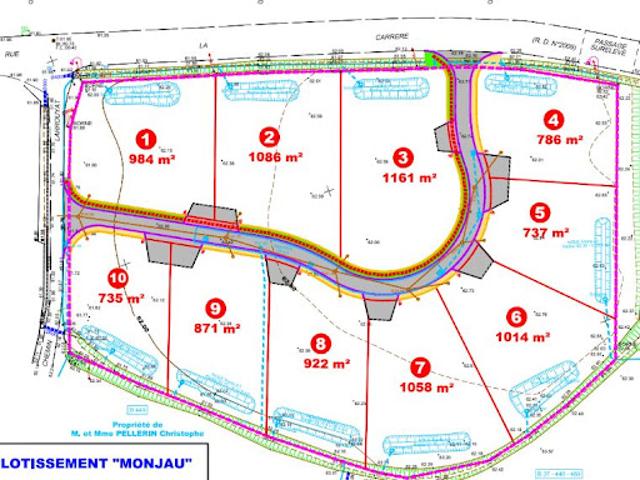Vente Terrain 735 m2 Biron