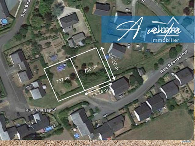 Vente Terrain constructible 737 m2 Longué Jumelles